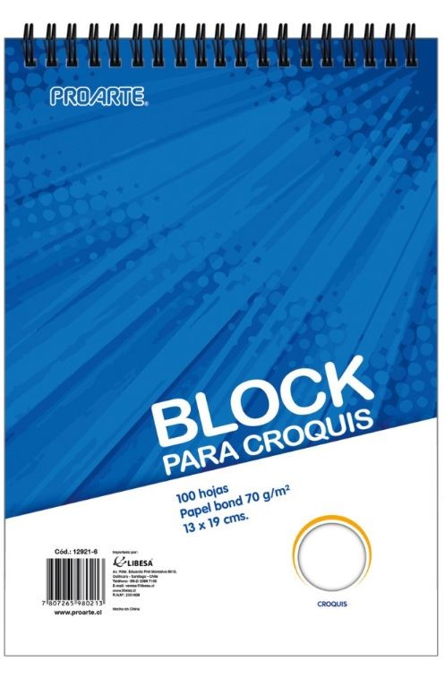 BLOCK CROQUIS 13X19