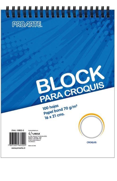 BLOCK CROQUIS 16X21 CM