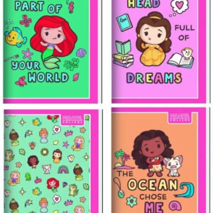 Cuaderno COLLEGE 80 hojas 7mm Princesas Kawai